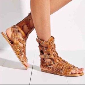 Brown leather Bed Stu sandals from Free People/UO